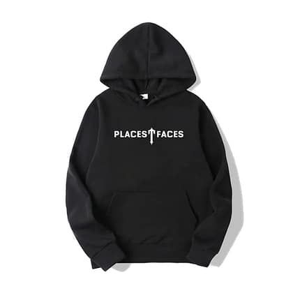 Felpa con cappuccio con facce di Trapstar Places