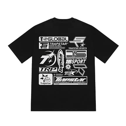 Maglietta nera Trapstar in modalità Sport