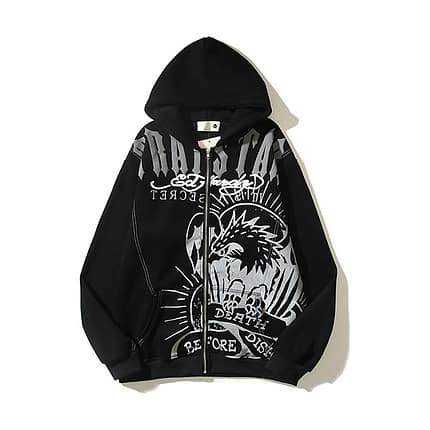 Felpa Trapstar X Ed Hardy Dbd Nera
