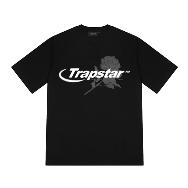 Maglietta nera Trapstar Hyperdrive in rosa Maglietta nera Trapstar Hyperdrive in rosa